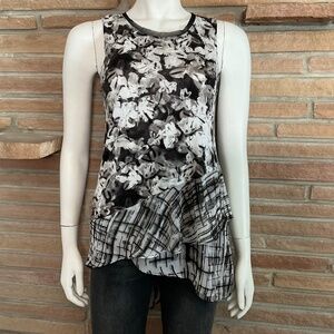 Asymmetrical Ruffle Hem Tank